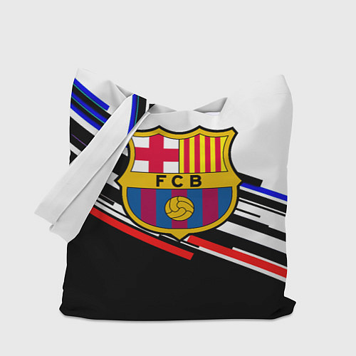 Сумка-шоппер Barcelona полосы текстура спорт / 3D-принт – фото 1