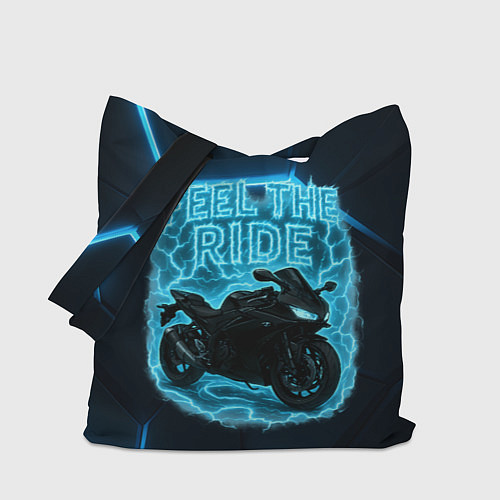 Сумка-шоппер Feel the ride неоновый мото / 3D-принт – фото 1