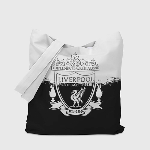 Сумка-шоппер Liverpool краски черно белые / 3D-принт – фото 1