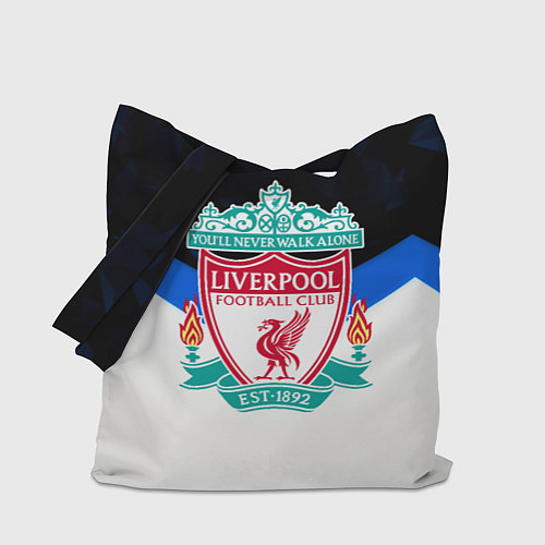 Сумка-шоппер Liverpool геометрия полосы спорт / 3D-принт – фото 1