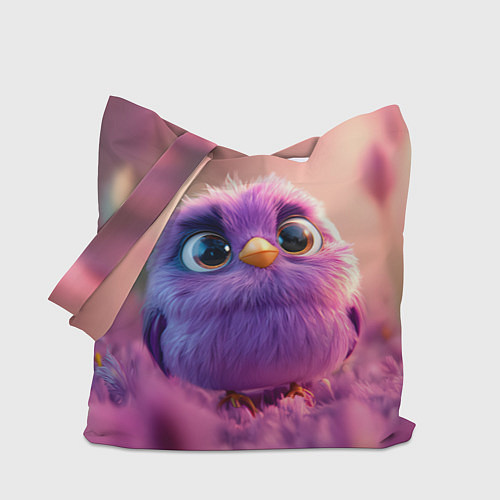 Сумка-шоппер Фиолетовая птичка / 3D-принт – фото 1