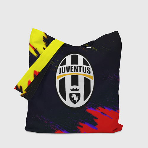 Сумка-шоппер Juventus краски текстура штрихи / 3D-принт – фото 1