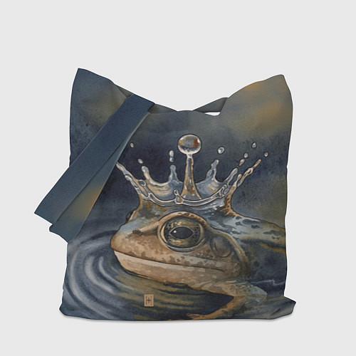 Сумка-шоппер Акварельная Царевна-лягушка и капля / 3D-принт – фото 1