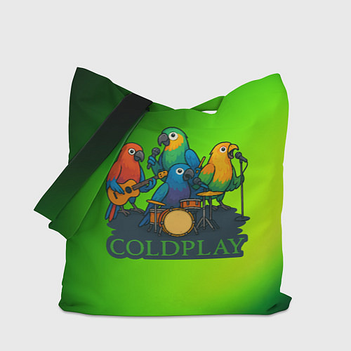 Сумка-шоппер Coldplay группа из попугаев / 3D-принт – фото 1