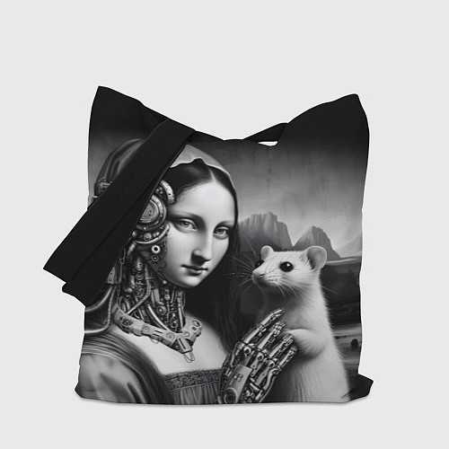 Сумка-шоппер Cecilia Gallerani - the lady with the ermine cyber / 3D-принт – фото 1