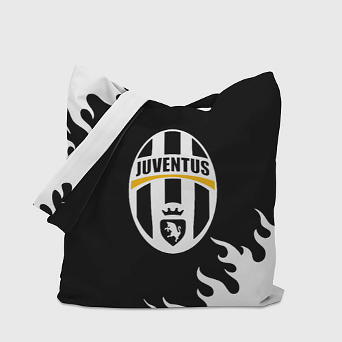 Сумка-шоппер Juventus белый огонь текстура / 3D-принт – фото 1