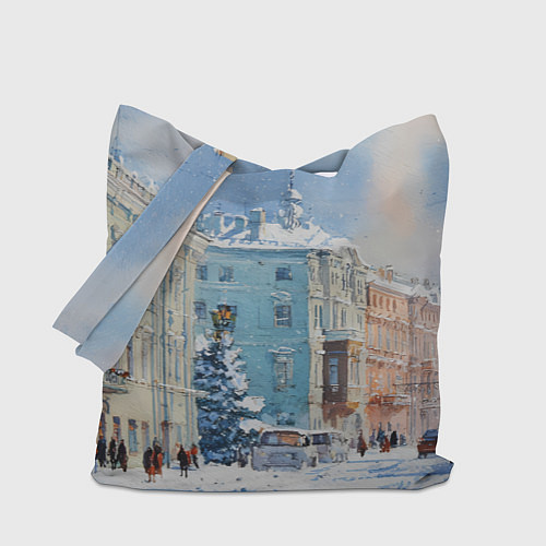 Сумка-шоппер Зимний Питер / 3D-принт – фото 1