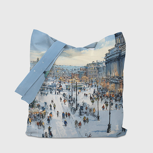 Сумка-шоппер Новогодние гуляния в Питере / 3D-принт – фото 1