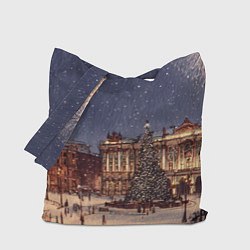 Сумка-шопер Новогодняя елка Санкт-Петербурга, цвет: 3D-принт