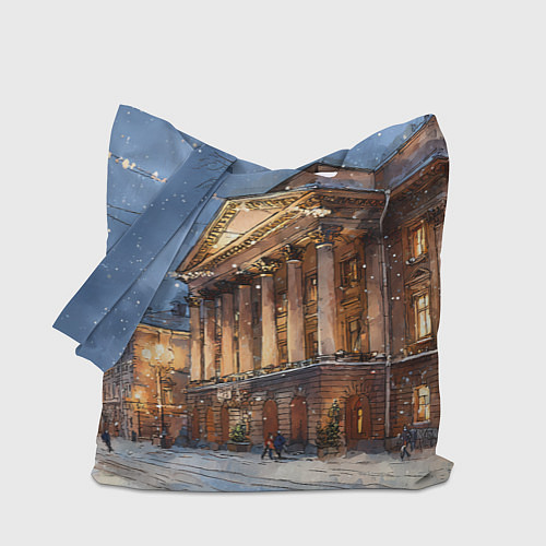 Сумка-шоппер Новогодний Санкт-Петербург / 3D-принт – фото 1