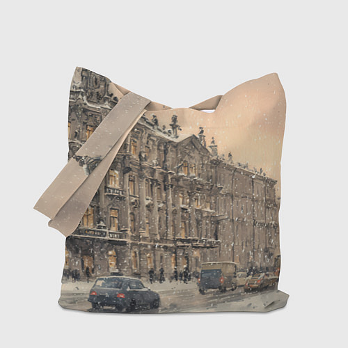 Сумка-шоппер Зима в Санкт-Петербурге / 3D-принт – фото 1