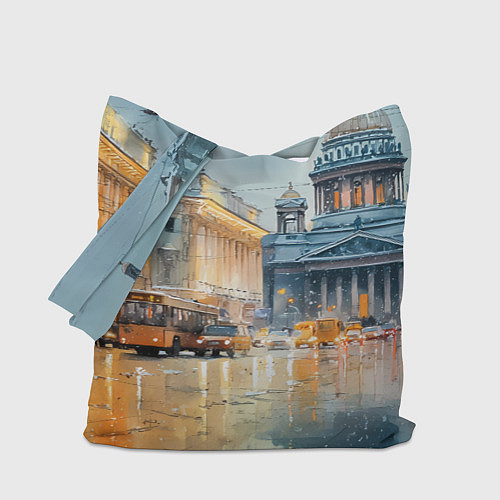Сумка-шоппер Зимний Питер / 3D-принт – фото 1