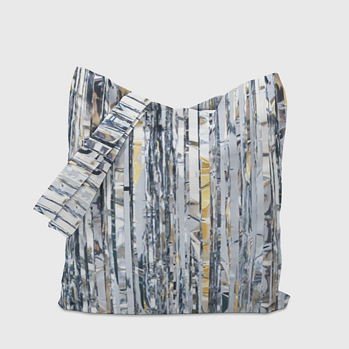 Сумка-шоппер Новогодний дождик / 3D-принт – фото 1