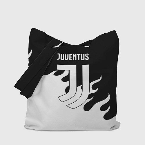 Сумка-шоппер Ювентус огонь текстура / 3D-принт – фото 1