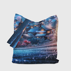 Сумка-шоппер Новогодний двор в блестках