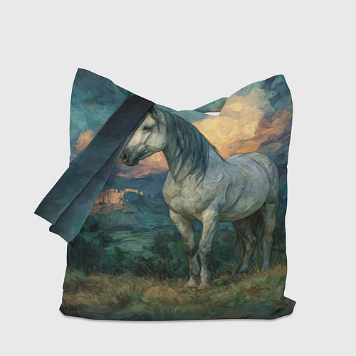 Сумка-шоппер Конь маслом / 3D-принт – фото 1