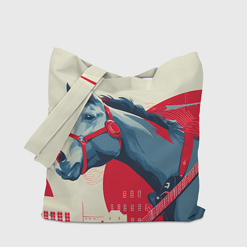 Сумка-шоппер Лошадь в абстрактном стиле / 3D-принт – фото 1