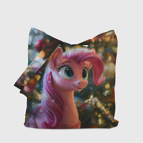 Сумка-шоппер Милая лошадка с розовой гривой / 3D-принт – фото 1