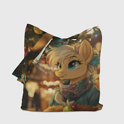 Сумка-шоппер Милая лошадка под елочкой