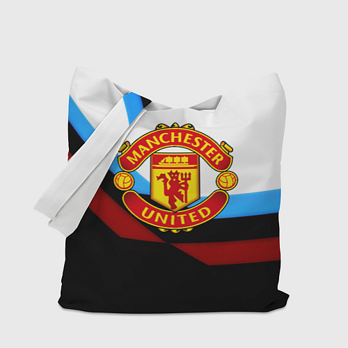 Сумка-шоппер Манчестер Юнайтед геометрия спорт / 3D-принт – фото 1