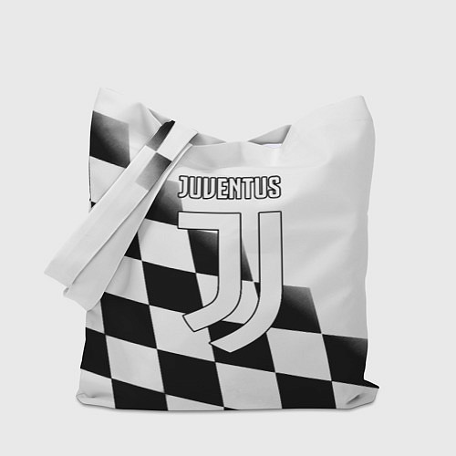 Сумка-шоппер Ювентус клетка краски / 3D-принт – фото 1