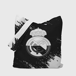 Сумка-шоппер Реал Мадрид черно белые краски