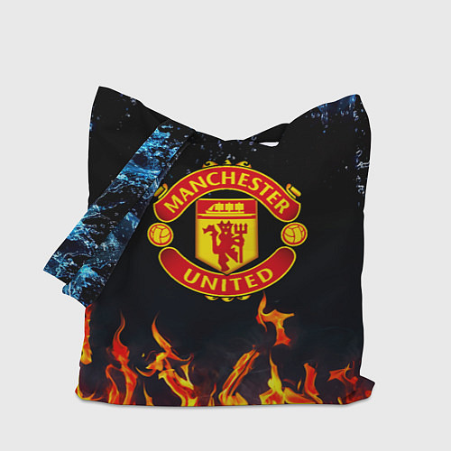 Сумка-шоппер Манчестер Юнайтед лёд и огонь / 3D-принт – фото 1
