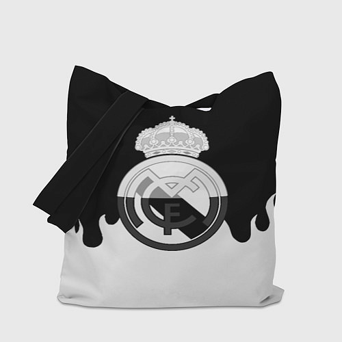 Сумка-шоппер Реал Мадрид огонь белый / 3D-принт – фото 1