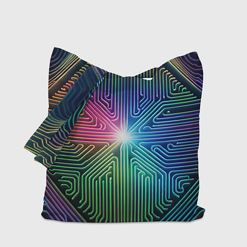 Сумка-шоппер Линейная графика / 3D-принт – фото 1