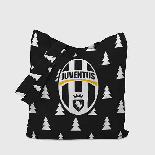 Сумка-шоппер Ювентус ёлочки паттерн / 3D-принт – фото 1