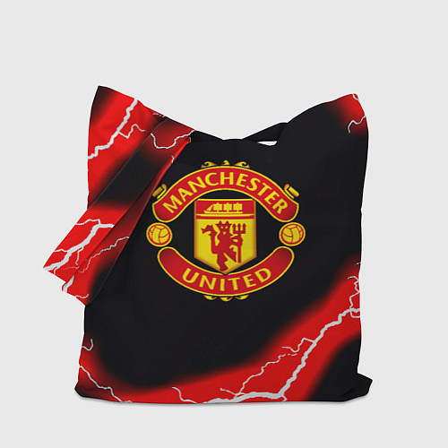 Сумка-шоппер Манчестер Юнайтед шторм молнии / 3D-принт – фото 1