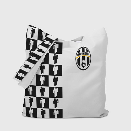 Сумка-шоппер Ювентус паттерн люди / 3D-принт – фото 1