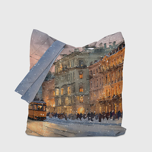 Сумка-шоппер Зимний Санкт-Петербург / 3D-принт – фото 1