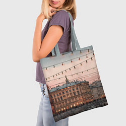 Сумка-шопер Новогодний зимний Питер, цвет: 3D-принт — фото 2