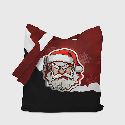 Сумка-шоппер Злой дед мороз красный и черный / 3D-принт – фото 1