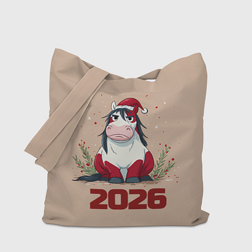 Сумка-шоппер Карикатурная лошадка 2026 / 3D-принт – фото 1