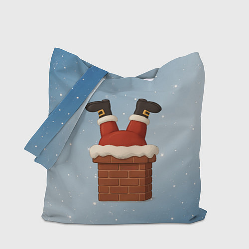 Сумка-шоппер Санта торчит из трубы / 3D-принт – фото 1