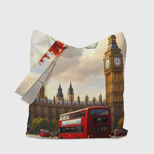 Сумка-шоппер Лондон в осеннем сиянии / 3D-принт – фото 1
