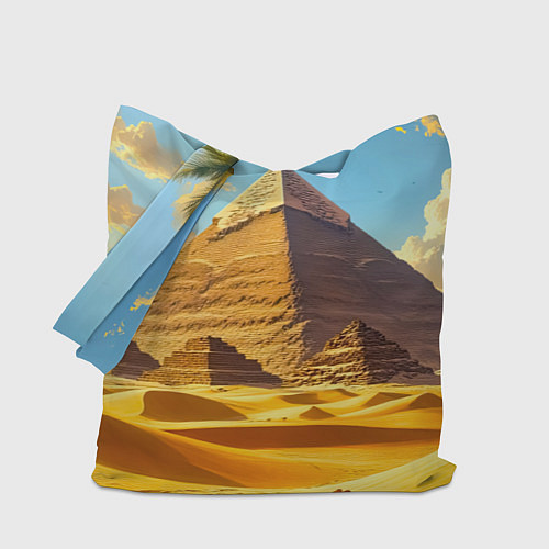Сумка-шоппер Величие пирамид на закате / 3D-принт – фото 1