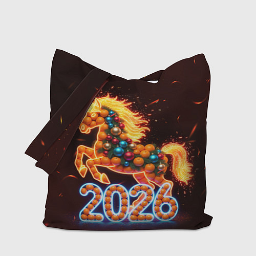 Сумка-шоппер Праздничная лошадь / 3D-принт – фото 1