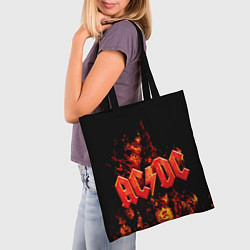 Сумка-шопер AC/DC Flame, цвет: 3D-принт — фото 2