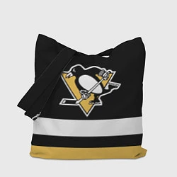 Сумка-шопер Pittsburgh Penguins: Black, цвет: 3D-принт