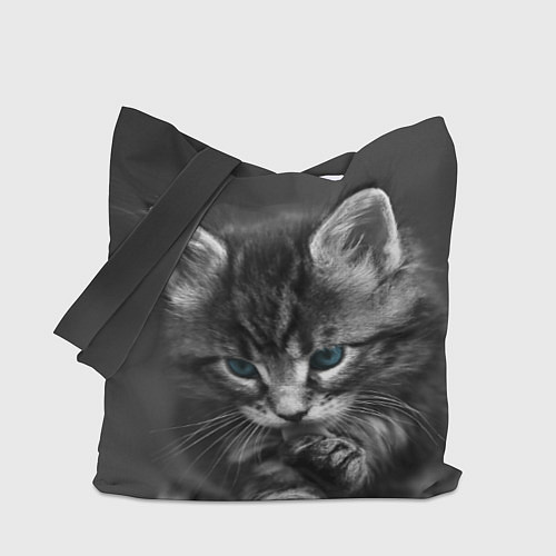 Сумка-шоппер Голубоглазый котенок / 3D-принт – фото 1