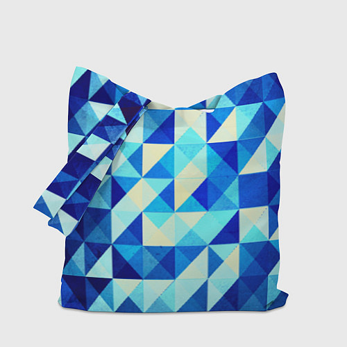 Сумка-шоппер Синяя геометрия / 3D-принт – фото 1