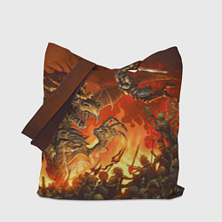 Сумка-шопер Dark Souls: Fire Dragon, цвет: 3D-принт