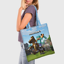 Сумка-шопер Minecraft Rider, цвет: 3D-принт — фото 2