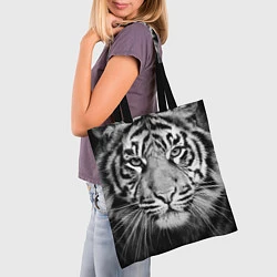 Сумка-шопер Красавец тигр, цвет: 3D-принт — фото 2