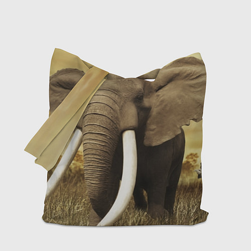 Сумка-шоппер Могучий слон / 3D-принт – фото 1