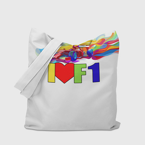 Сумка-шоппер Я люблю F1 / 3D-принт – фото 1