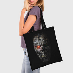 Сумка-шопер Terminator Skull, цвет: 3D-принт — фото 2